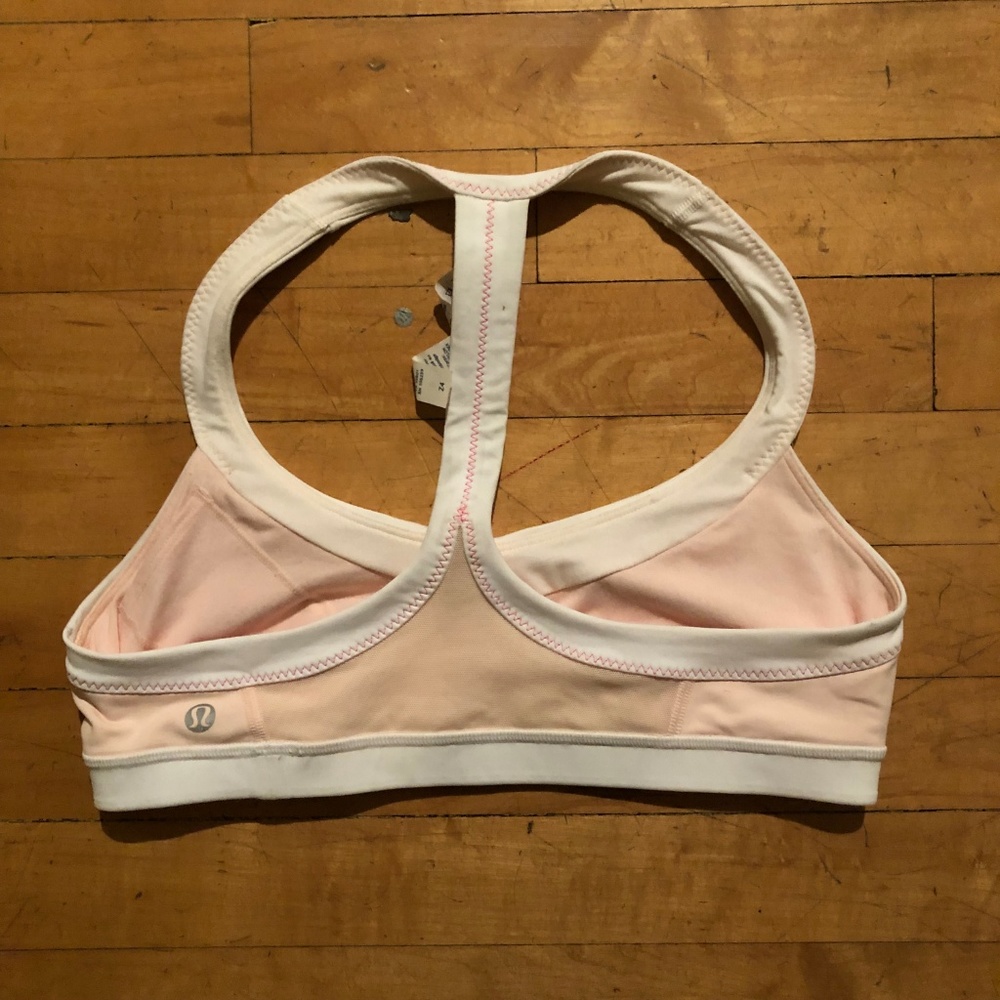 LULULEMON - NWOT Sprint Bra - Pink & White - Picture 4 of 4